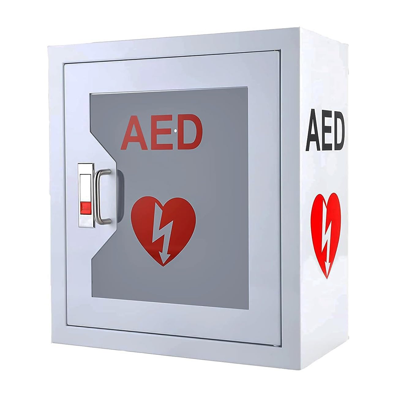 Defibrillator-Schrank, Wandmontage, Industrie-Stil, wetterfest, Erste-Hilfe-Schrank für Büro, Pflegeheim, Bus