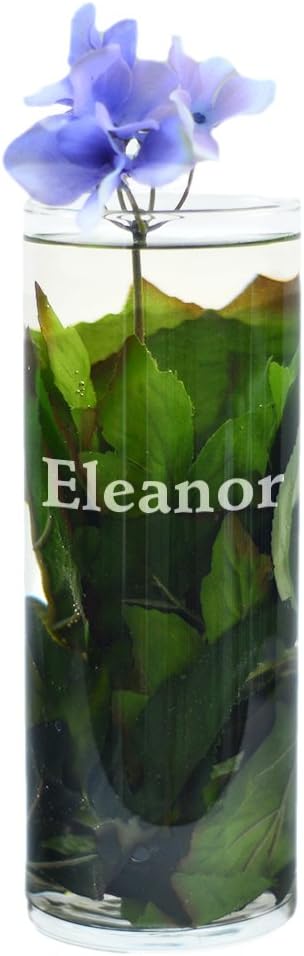 Personalized Clear Glass Vase Engraved with Your Custom Text