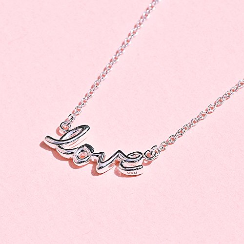 Boma Jewelry Sterling Silver Love Necklace, 16 inches2