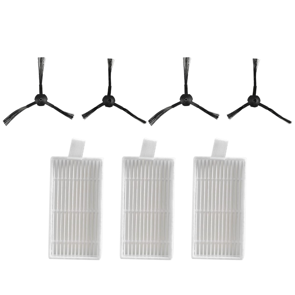 Filter Side Brush Robot Vacuum Cleaner Parts ，Compatible for Ilife， V55 V50 V5 V5S V3 V3S Pro X5 Replacement for Replace