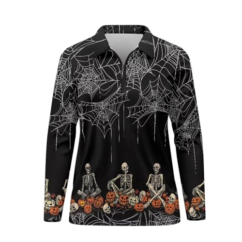 Golf Shirts for Women Long Sleeve Moisture Wicking Quarter Zip Golf Tennis Polo Shirts Pullover Workout Tops3