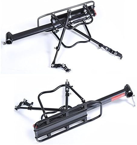 Miniatura 3 de ThreeH Soporte trasero de bicicleta de aleación de aluminio ajustable con reflector BK431