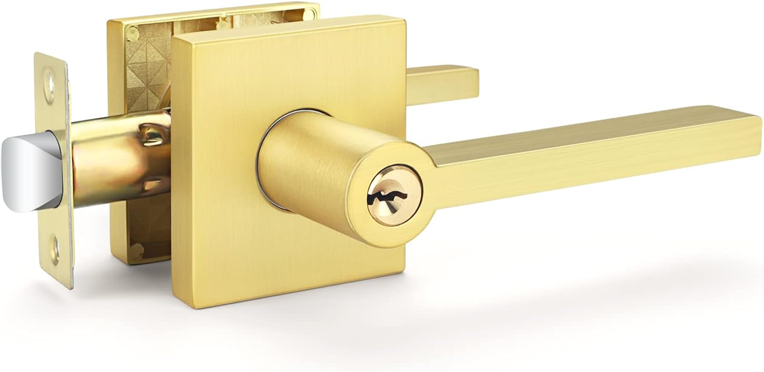 EHOMEWARE 10 Pack Gold Door Handles Door Knobs,Heavy Duty