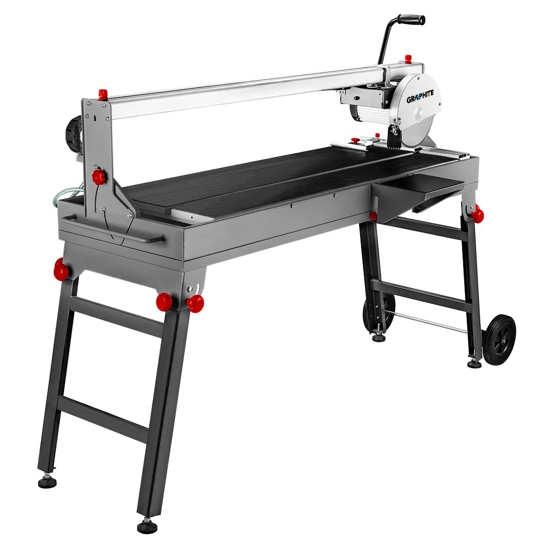 GRAPHITE Tagliapiastrelle 1200W, Velocità 2950/min-1, Angolo di inclinazione 0° ÷ 45°, Profondità di taglio max 90º/45º 58/45 mm - Taglio preciso di piastrelle per risultati professionali