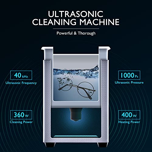 Creworks Ultrasonic Cleaner With Heater And Timer, 4 Gal Digital Sonic Cavitation Machine, 360W 15L Stainless Steel Jewelry Cleaner For Professional Tool Watch Glasses Retainer Denture Parts Cleaning #TOP1