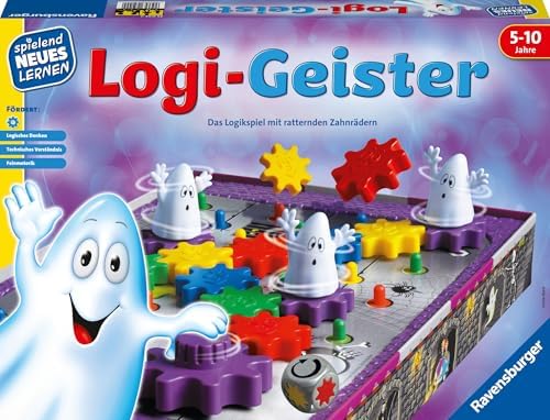 Ravensburger Kinderspiel Logi-Geister - Lernspiel ab 5 Jahre | Spiel für 2-4 Spieler, Spielend Neues Lernen, Geschenk für Jungen und Mädchen
