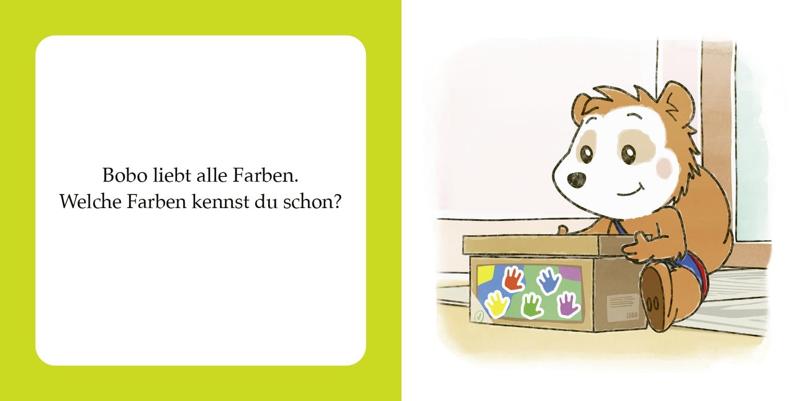 Bobo Siebenschläfer kann das schon (Würfel): Erstes Lernen: Farben, Zahlen, Jahreszeiten, Gegensätze, Draußen, Zuhause | Box mit 6 Mini-Büchern für Kinder ab 2 Jahren: 15