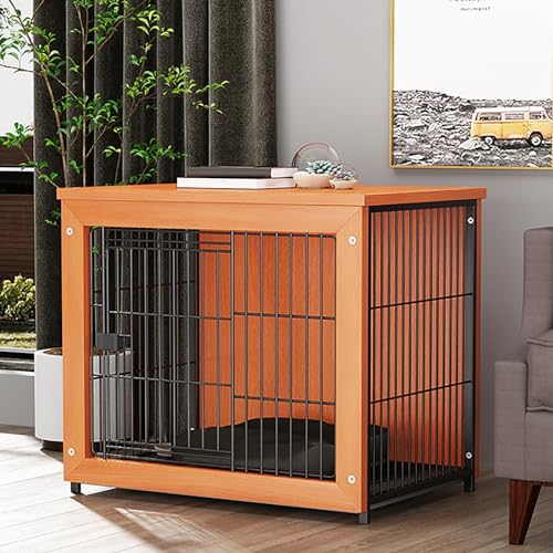 OIFAODAO Jaulas para Perros， Jaula for Perros de Alta Resistencia, Muebles Perrera, Mesa Auxiliar Moderna for Interiores, Jaula for, Interior pequeña/Mediana/Grande(1)