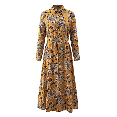 Robe Longue à Revers, Fermeture boutonnée Devant S Cover