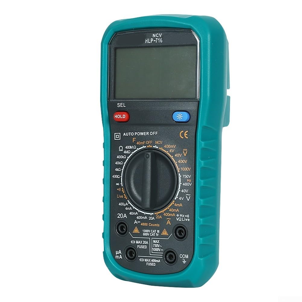 Multimètre numérique, HLP716 Réparation Intelligent Voice High Digital Display Ampèremètre électrique