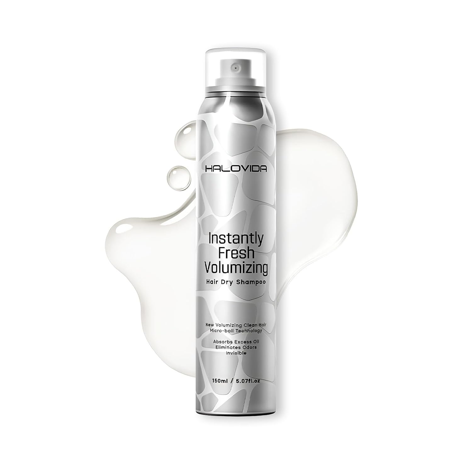 HALOVIDA Instantly Fresh Dry Shampoo,No White Residue, Instantly absorb oils,Refreshing Volumizing Hair Dry Shampoo 5.07 FL.OZ