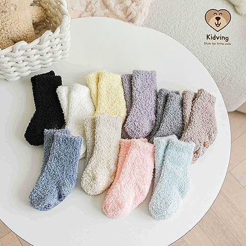 Baby Socks Baby Non Slip Socks Thick Warm Soft Infant Grippy Fluffy Socks Toddler Fuzzy Boys Girls Socks2