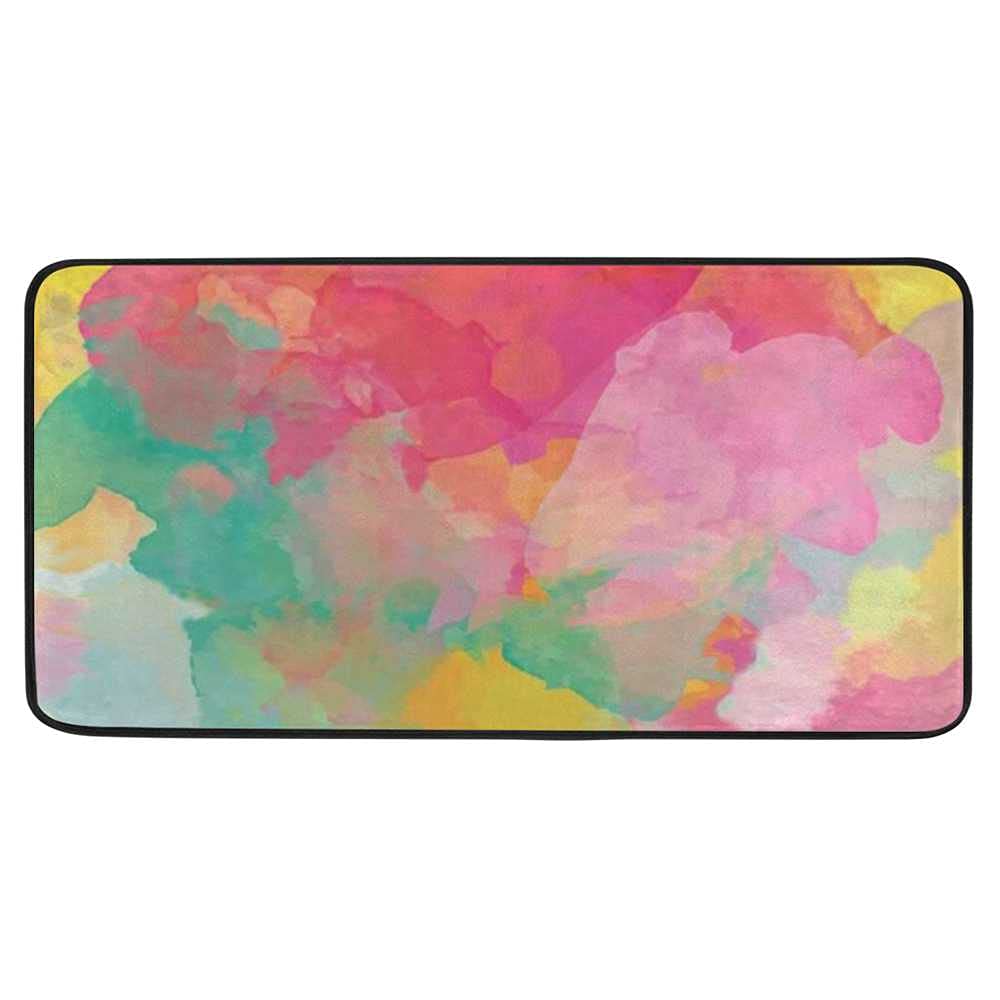 Tapis de sol de cuisine long 99 x 50 cm doux lavable pour salon