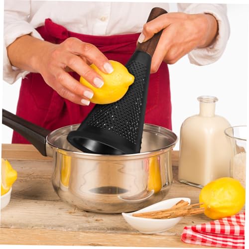 Rallador cónico de acero inoxidable 8 pulgadas con mango de madera miniatura 4