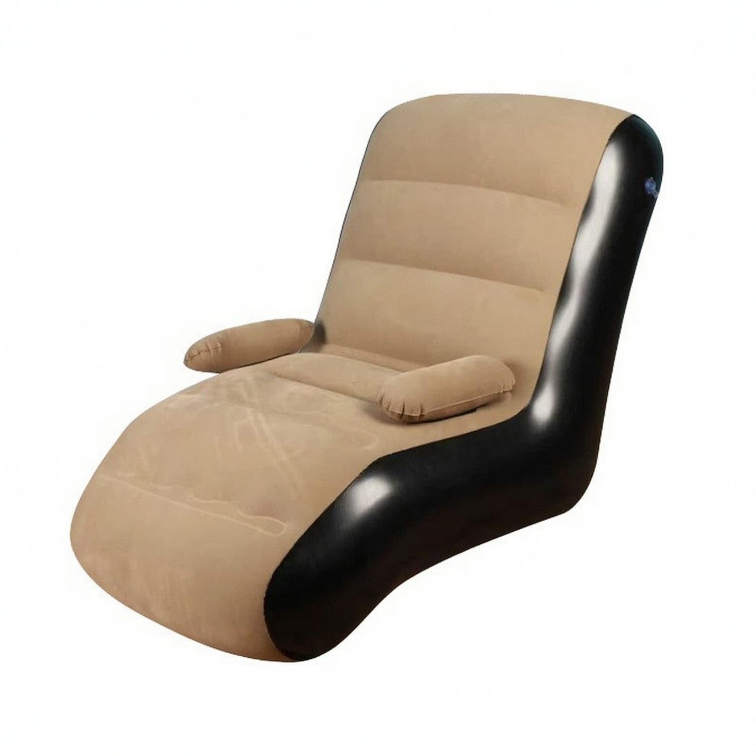 Lightweight Portable Inflatable Lounge Chair Soft Inflatable Chair with Backrest Comfortable Flocked Air Sofa Compact for Adults, Campers, Living Room, Balcony, Garden, Coffee S-Shaped Sofa-image-42