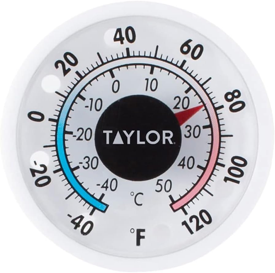 Precision 5982N Milk Beverage Refrigerator Cooler Thermometer, Classic Series, (Includes: Adhesive and Magnetic Backing), NSF