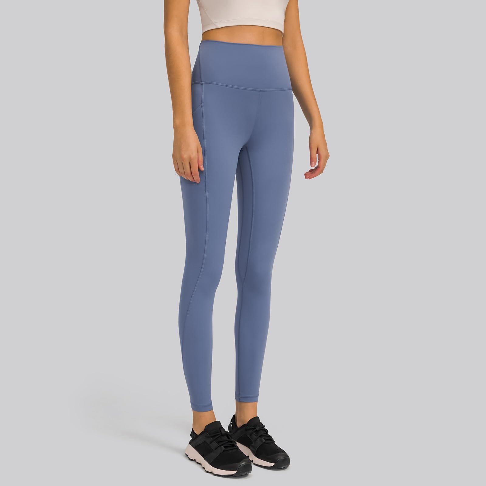 Generico Completo Pilates Donna Leggins Sportivi Yoga Scrunch Pantalone Senza Cuciture Leggings Cotone Lunghi Pantaloni 3/4 Vita Alta Palestra