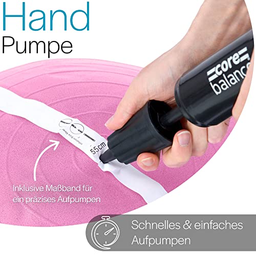 Gymnastikball 75 cm Core Balance – berstsicherer Fitnessball für verschiedene Übungen