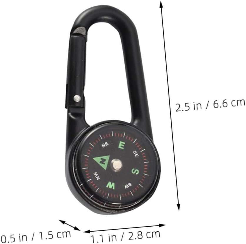 Abaodam 2Pcs Outdoor Carabiner Compass Portable Double Sided Navigation Tool for Hiking Camping and Climbing Compact and Accurate Survival Gear for Adventurers image 2