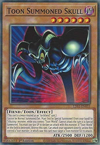 Yugioh Singles Toon Summoned Skull - LDS1-EN055 - Common - 1st Edition - 1 Card, Red
