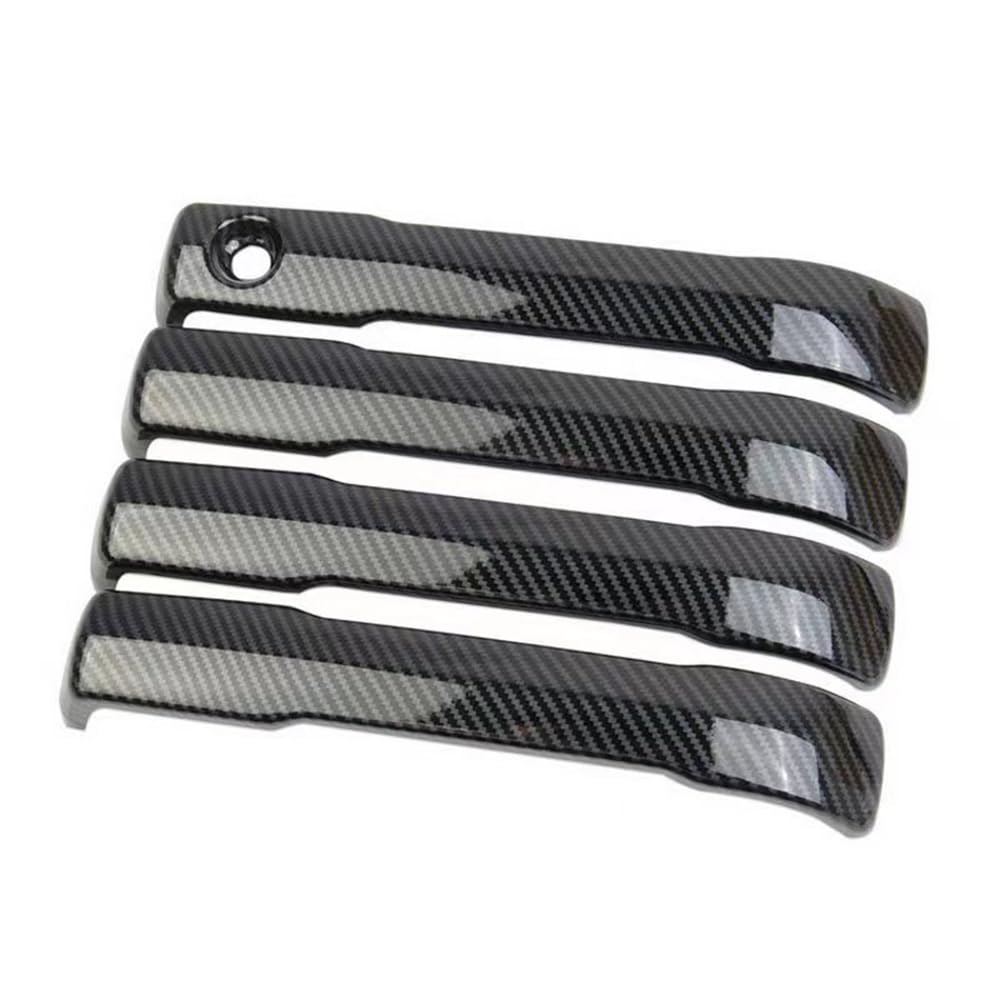 Krgsa A/Carbonfiber Krgs Exterior Cr Door Hndle For Toyot Tundr 2022-2023,Exterior Door Hndle Cover Front Left Right Rer Chrome Bs, /Crbon Fiber-/Style 2