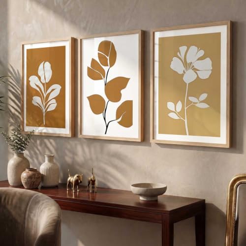 Image of kotart Boho Art Home Decoration Painting | Paintings With Frame For Living Room Bed Room Hotel Wall Decor Digital Reprint Set of 3 (13X17 inch)