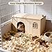 YHaurorise Hamster Hideouts and Houses, Small Animal Hides Home Habitats Enclosure Platforms, Cage Decor Playground Hut, Hideaway for Pet Mouse Syrian Rat Gerbil Mice