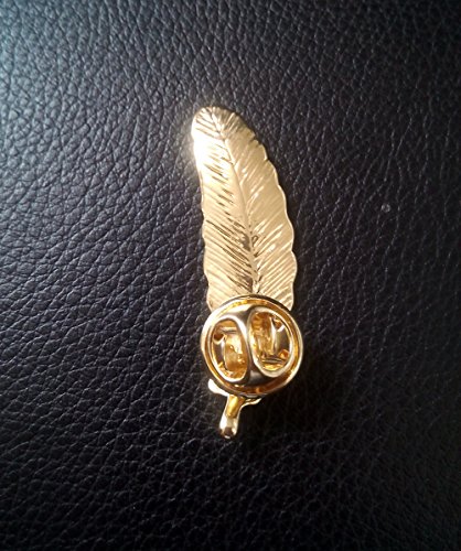 Image of NOUMANDA Plated Leaf Feather Lapel Pin Collar Brooch for Women