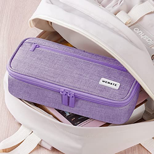 Image of WEMATE Pencil Case, Large Storage Organizer, Makeup Bag, Teacher Must - have, Big Pencil Pouch, Marker Case for College