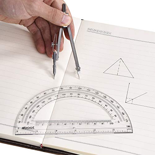 drawing compass and 6 inch protractor student geometry math set