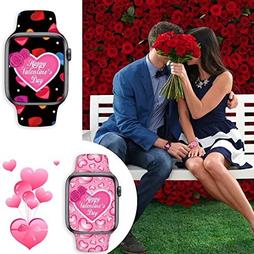 2-Pack-Holiday-Watch-Bands-Compatible-with-Apple-Watch-38mm40mm41mm42mm44mm45mm-for-iWatch-SESeries-7-6-5-4-3-2-1-Replaceable-Soft-Silicone-Sport-Watch-Bands-for-Women-Men