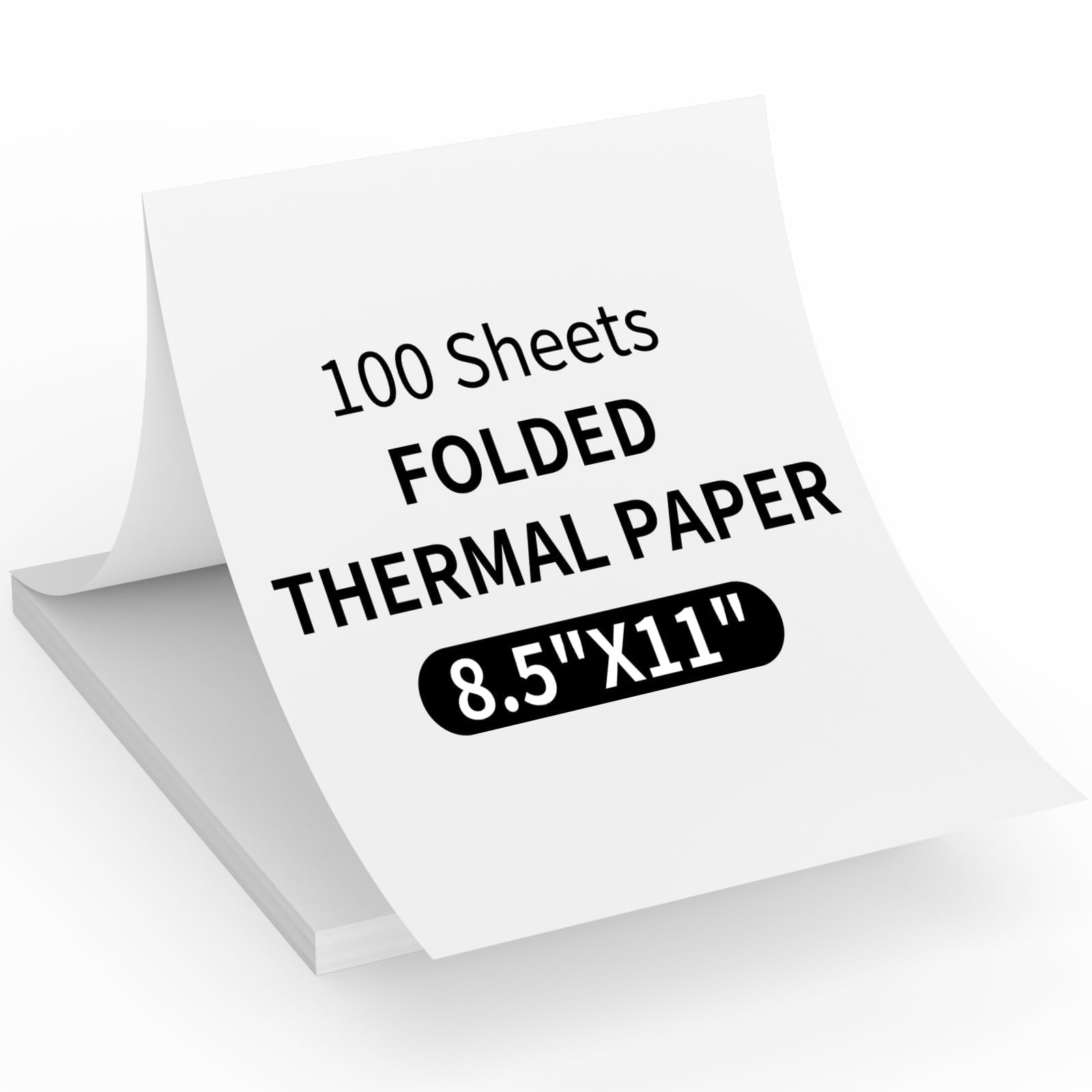 Thermal Printer Paper 8.5" x 11",US Letter Folding Printing Paper Compatible with A4 Port…