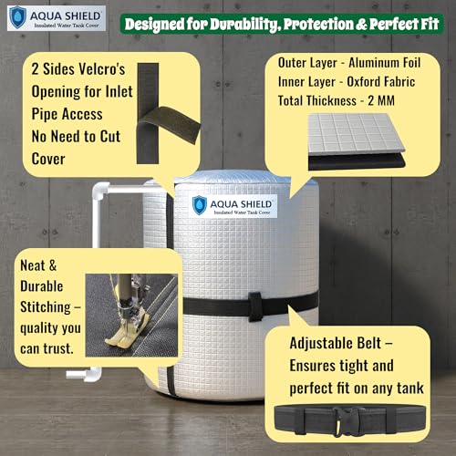 Image of Aqua Shield Overhead Water Tank Cover - Insulated Protection for All Seasons (Metallic, 500 Litre)