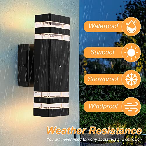 Teblampue Porch Lights With Gfci Outlet, Dusk To Dawn Outdoor Lights With Outlet, Ip65 Waterproof Anti-Rust Exterior Light Fixture Outside Wall Sconce For House Porch Garage Front Door #TOP4