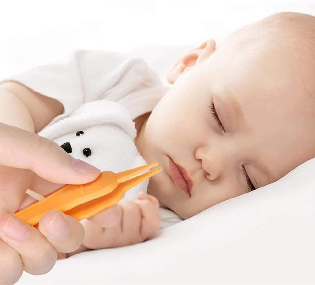 Lot de 6 pinces de nettoyage du nez pour bébé - Rondes - Pour les tout-petits - Pour les oreilles du nez et du nombril - Design tendance