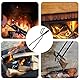 Kaminzange, 40cm Schwerlast Kaminholzzange Feuerholzzange kaminzubehör Kaminbesteck Anti-Verbrühung Lange Brennholzzange Kaminzange Feuerholzzange für Lagerfeuer und Kaminöfen mit Paar Handschuhe