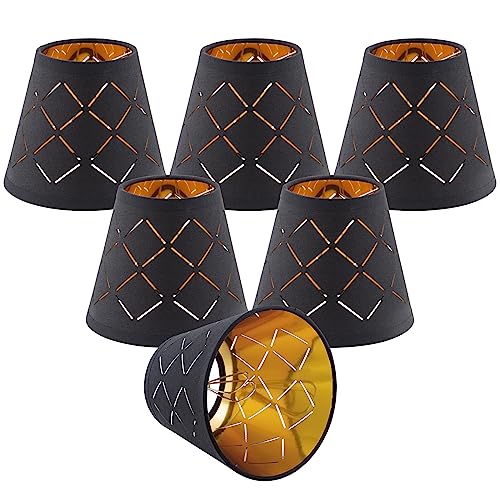 Senmao Home Decor Small lamp shades Set of 6,chandelier shades 3
