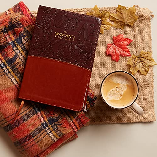 Image of NKJV, The Woman's Study Bible, Leathersoft, Brown /Burgundy, Red Letter, Full-Color Edition: Receiving God's Truth for Balance, Hope, and Transformation