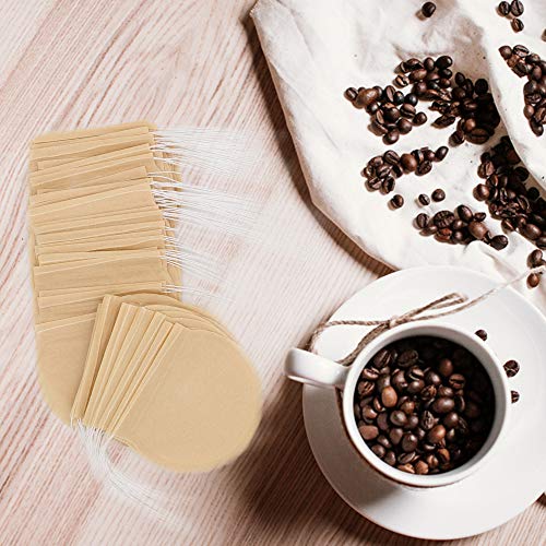 100Pcs Disposable Tea Filter Bags 2.65 X 2.95 Inches Natural Tea Infuser Unbleached Material Drawstring Round Tea Bag Empty Tes Bags For Loose Leaf Tea #TOP6