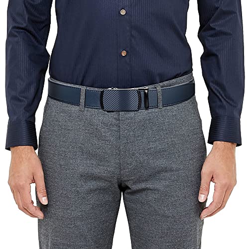 Image of DOOPAI Men's 2 Pack Ratchet Dress Belt - Adjustable 1 3 /8 inch Genuine Leather, Size Length Can Be Cut, With Gift Box