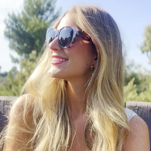 Trysee® Polarized Fit Over Sunglasses for Women, Trendy Oversized Wear Over Glasses Shades UV400 Protection TS57792