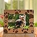 KATE POSH - Doggie Paw Engraved Natural Wood Picture Frame, Best Dog Ever, Memorial Dog Frame, Best Cat Ever, Memorial Cat Photo Frame (4x6-Horizontal)