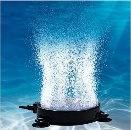 SANTUO Sprudelstein für Aquarium & Teich Aquarium Sprudler mit 4/8 mm Luftschlauch Anschluss Aquarium Luftausströmer für Süß- & Salzwasser sehr leiser Aquarium Sprudelstein