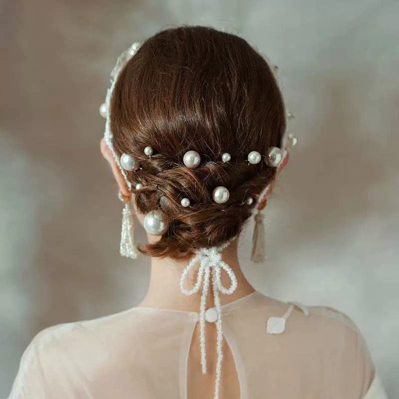 Miniatura 6 de 16 pinzas para el pelo de perlas, accesorios para el cabello de novia, boda, accesorios para mujeres y niñas, color dorado