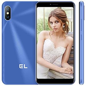 EL Smartphones 4G Pas Cher Téléphones Portables Débloqués 6C, 5,5 Pouces 16Go ROM, SD 128Go Dual SIM Téléphone Mobile, 8MP+5MP Caméra, Face ID, 2500mAh Battery, Android 8.1