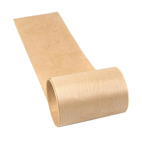 Miniatura 2 de Hojas de chapa de madera de abedul natural, 5.5 x 98 pulgadas, ideal para proyectos de bricolaje, restauración de muebles y manualidades, chapa de