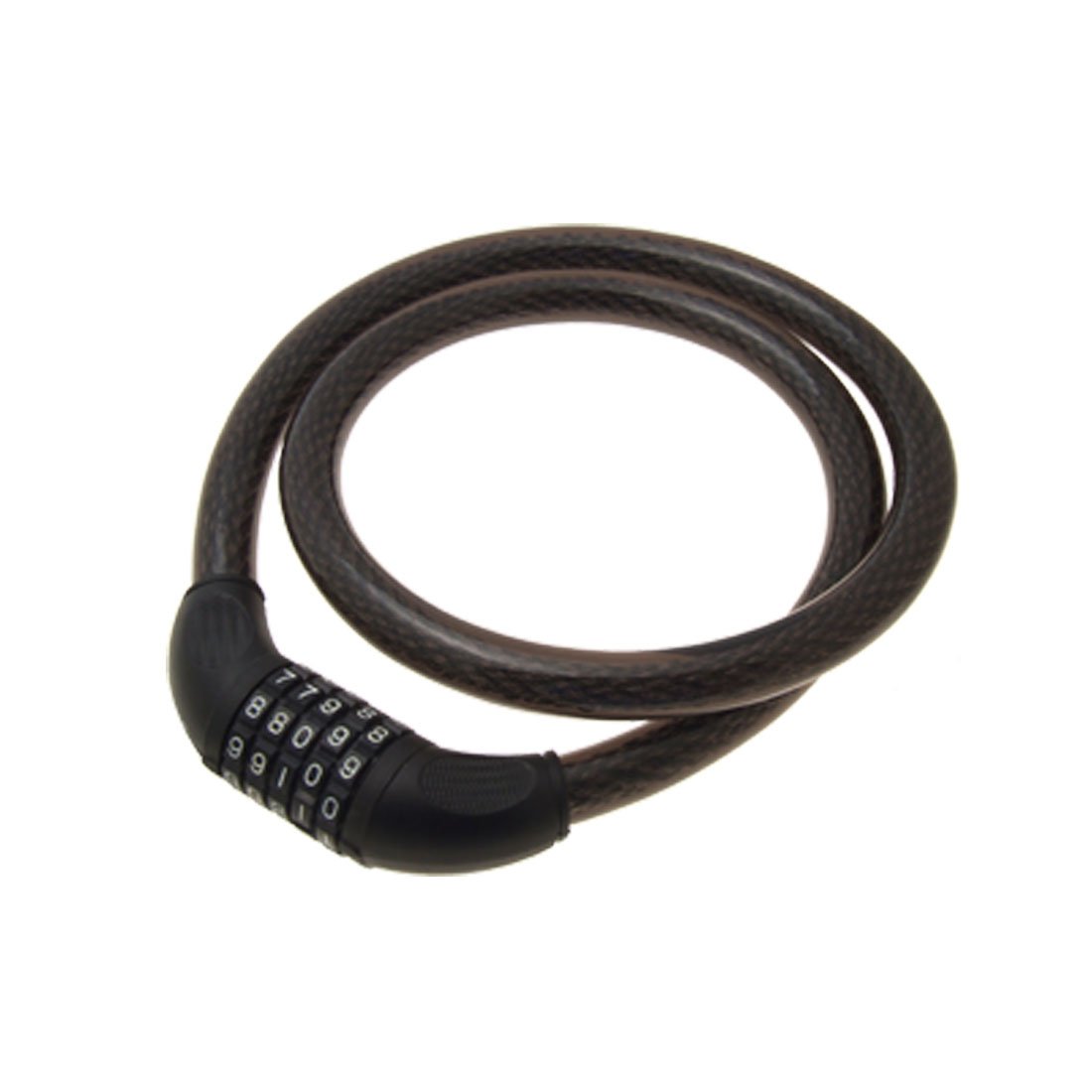 Aexit 5-Digit Coil Bike Locks Resettable Combination Lock U-Locks (20mm Dia)