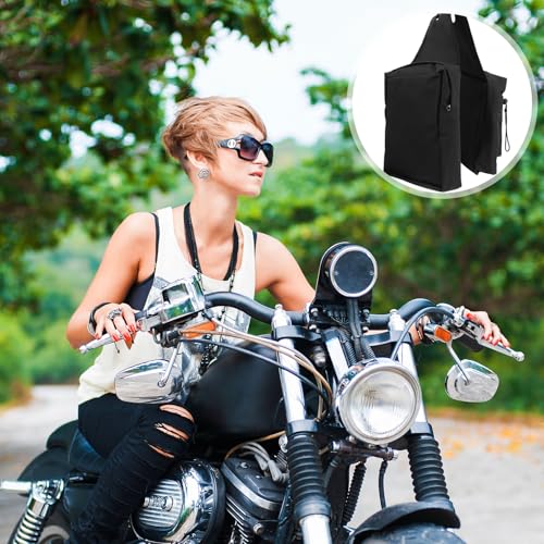 Bolsa lateral de almacenamiento para motocicleta, bolsa frontal montada, organizador resistente negro para ATV, bicicleta de playa y accesorios de deportes motorizados miniatura 7