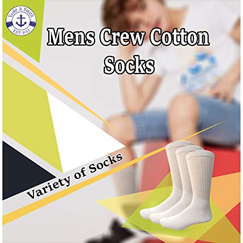 Yacht & Smith Wholesale Kids Crew Socks, Childrens Cotton Casual Crew Socks Size 4-63