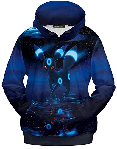 Thenice Women's Alien Long Sleeve printing Hoodies Sweatshirts (L/XL, Monster Fox)